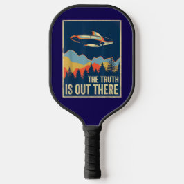 Funny UFO Die Wahrheit ist draußen Verschwörung Pickleball Schläger
