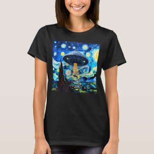 Funny UFO Entführung Alien Starry Night Art Out of T-Shirt