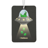Funny UFO Green Chicken Egg Alien Entführung Autolufterfrischer (Rückseite)