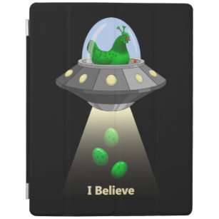 Funny UFO Green Chicken Egg Alien Entführung iPad Hülle