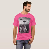 Funny Ufo Monkey Selfie mit Ufo Alien Monkey Funn T-Shirt (Vorne ganz)