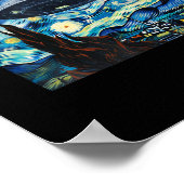 Funny UFO Sighting Starry Night Alien Wollte ich z Poster (Ecke)