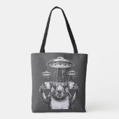 Funny UFOs Selrd Capybara UFOs Spaß Tasche (Rückseite)