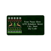Funny Uggli Christmas Sweater Address Label Adressaufkleber (Vorne)