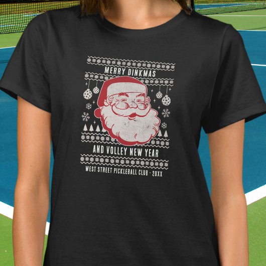 Funny Uggli Christmas Sweater Custom Pickleball T-Shirt