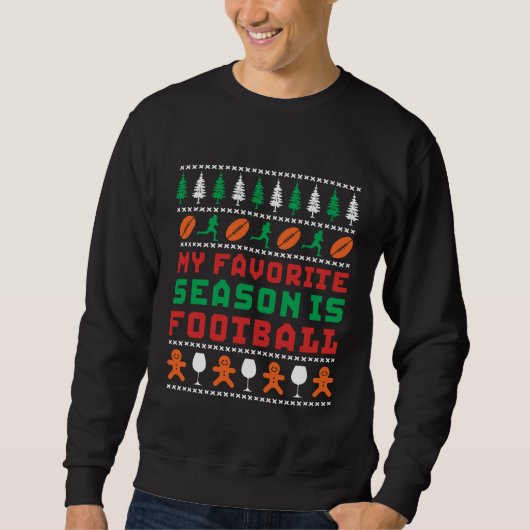 Funny Uggli Christmas Sweater Football Saison Sweatshirt (Vorderseite)
