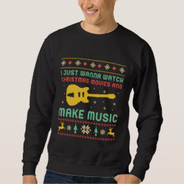 Funny Uggli Christmas Sweater Make Music Musician Sweatshirt
