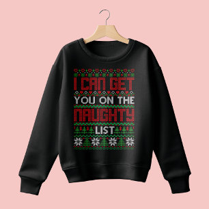 Funny Uggli Christmas Sweater Naughty List Strick Sweatshirt