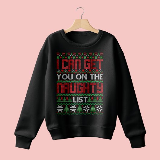 Funny Uggli Christmas Sweater Naughty List Strick Sweatshirt