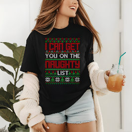 Funny Uggli Christmas Sweater Naughty List Strick Tri-Blend Shirt