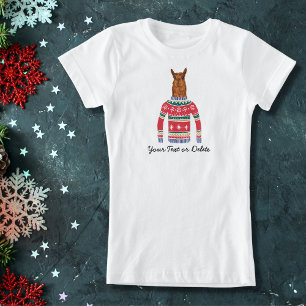Funny Uggli Christmas Sweater Niedlich Llama Lover T-Shirt
