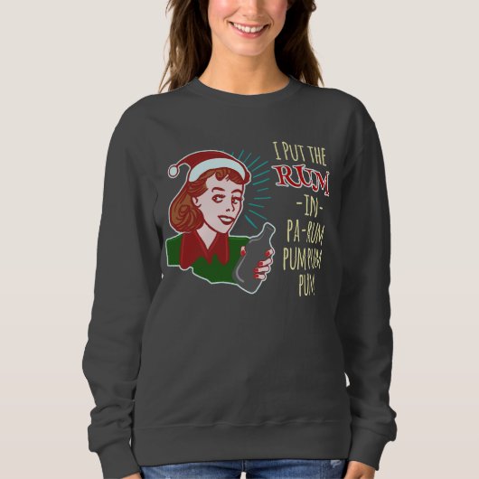 Funny Uggli Christmas Sweater Retro Rum Woman Spaß Sweatshirt (Vorderseite)