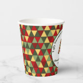 Funny Uggli Weihnachten Sweater Red Green Gold Pappbecher (Vorderseite)