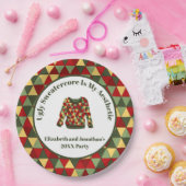 Funny Uggli Weihnachten Sweater Red Green Gold Pappteller (Party)