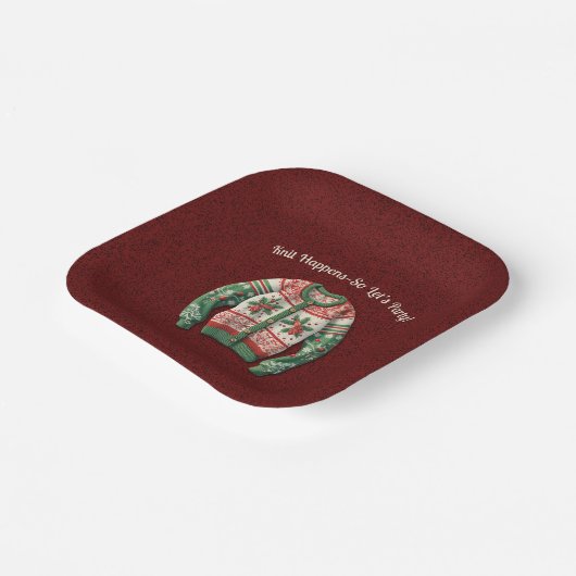 Funny Uggli Weihnachts-Weihnachtsfeier Pappteller (Gewinkelt)