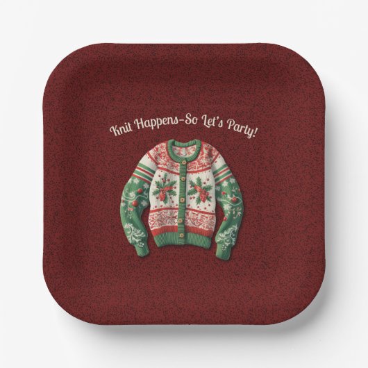 Funny Uggli Weihnachts-Weihnachtsfeier Pappteller (Vorderseite)