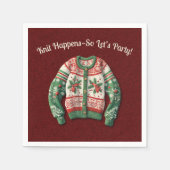 Funny Uggli Weihnachts-Weihnachtsfeier Serviette (Vorderseite)