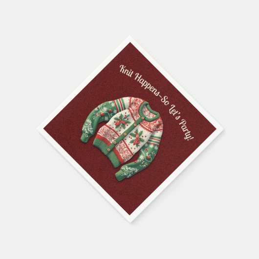 Funny Uggli Weihnachts-Weihnachtsfeier Serviette (Ecke)