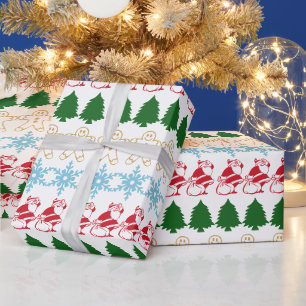 Funny Uggly Christmas Sweater Pattern Geschenkpapier