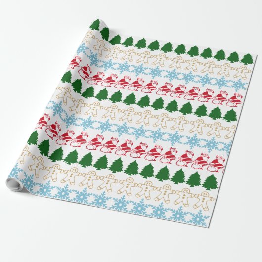 Funny Uggly Christmas Sweater Pattern Geschenkpapier (Ungerollt)