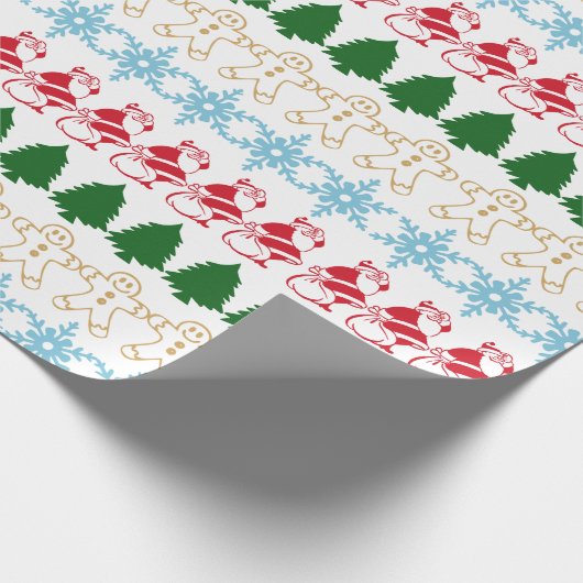 Funny Uggly Christmas Sweater Pattern Geschenkpapier (Ecke)