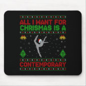 Funny Ugly All I Want For Christmas Is A Contemrar Mousepad (Vorne)