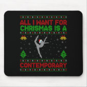Funny Ugly All I Want For Christmas Is A Contemrar Mousepad (Vorne)
