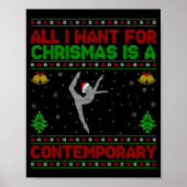 Funny Ugly All I Want For Christmas Is A Contemrar Poster (Vorne)