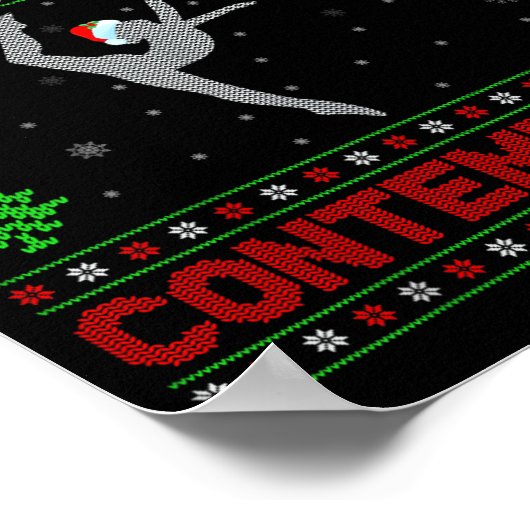 Funny Ugly All I Want For Christmas Is A Contemrar Poster (Ecke)