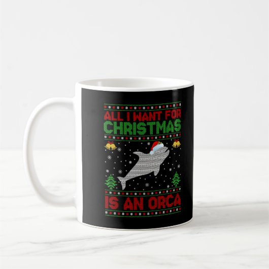 Funny Ugly All I Want For Christmas Is A Orca Swea Kaffeetasse (Links)