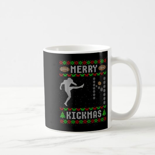 Funny Ugly Christmas Football Srt Team Kicker Kaffeetasse (Rechts)