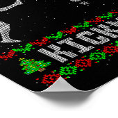 Funny Ugly Christmas Football Srt Team Kicker Poster (Ecke)