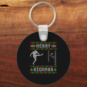 Funny Ugly Christmas Football Srt Team Kicker Schlüsselanhänger (Vorderseite)