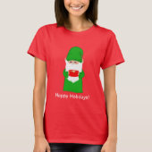 Funny Ugly Christmas Gnome in Green Ugly T-Shirt (Vorderseite)