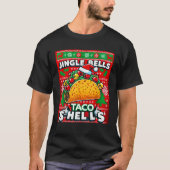 Funny Ugly Christmas Jingle Bells Taco Shells Desi T-Shirt (Vorderseite)