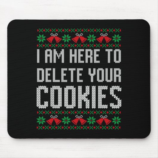 Funny Ugly Christmas Sweater Computer Geek Christm Mousepad (Vorne)