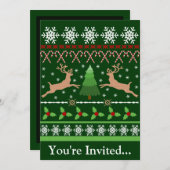 Funny Ugly Christmas Sweater Einladung (Vorne/Hinten)