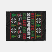 Funny Ugly Christmas Sweater Emotional Suprt Cowor Fleecedecke (Vorderseite (Horizontal))