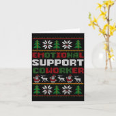 Funny Ugly Christmas Sweater Emotional Suprt Cowor Karte (Gelbe Blume)