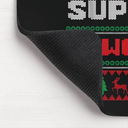 Funny Ugly Christmas Sweater Emotional Suprt Cowor Mousepad (Ecke)