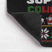 Funny Ugly Christmas Sweater Emotional Suprt Cowor Mousepad (Ecke)