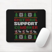 Funny Ugly Christmas Sweater Emotional Suprt Cowor Mousepad (Mit Mouse)