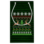 Funny Ugly Christmas Sweater Inspiriert Kleine Geschenktüte (Rückseite)