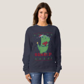 Funny Ugly Christmas Sweater Niedlich T-Rex Dinosa Sweatshirt (Vorne ganz)