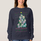 Funny Ugly Christmas Sweater Niedlicher Einhornbau Sweatshirt (Vorderseite)