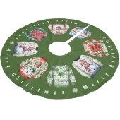Funny Ugly Christmas Sweater Polyester Weihnachtsbaumdecke (Schrägansicht)