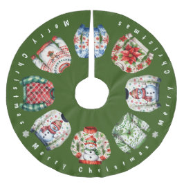 Funny Ugly Christmas Sweater Polyester Weihnachtsbaumdecke