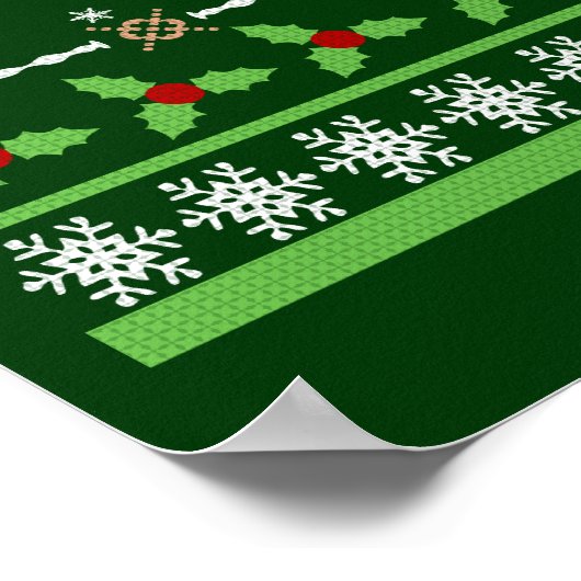 Funny Ugly Christmas Sweater Poster (Ecke)