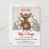 Funny Ugly Christmas Sweater Reindeer Cocktail Einladung (Vorderseite)