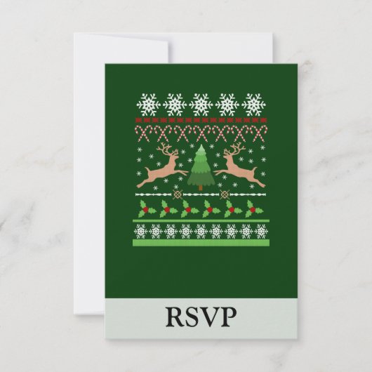 Funny Ugly Christmas Sweater RSVP Karte (Vorderseite)